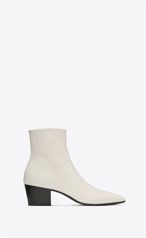 Saint Laurent Vassili Zipped Boots In Smooth Leather.